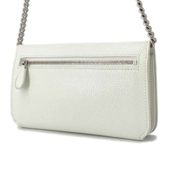 BALENCIAGA Chain Shoulder Bag Everyday Leather 593785 White - Picture 2 of 12